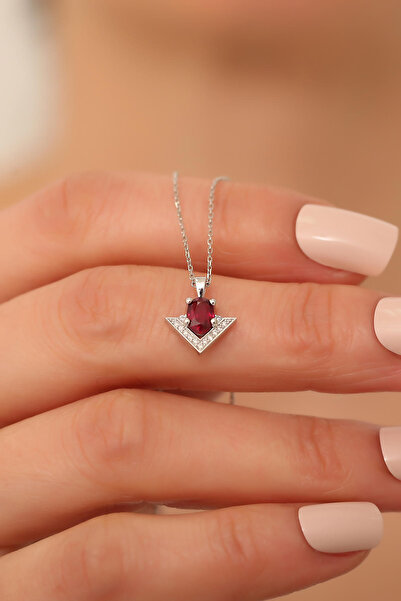 Bayar Gold Yakut ve Pırlanta Taşlı Kolye