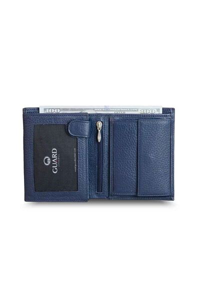 GUARD Multi-Compartment Vertical Navy Blue Leather Men's Wallet - Grd2403Xw22314