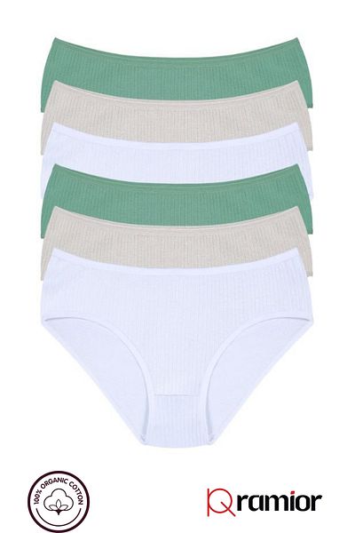 Ramior 6' Women's Set High Waist Trophy Flaming Cotton Bato Panties