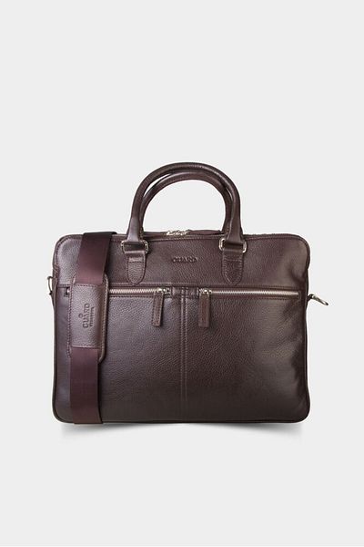 GUARD 3 Compartment Brown Leather Briefcase - Grd2403Xw22155
