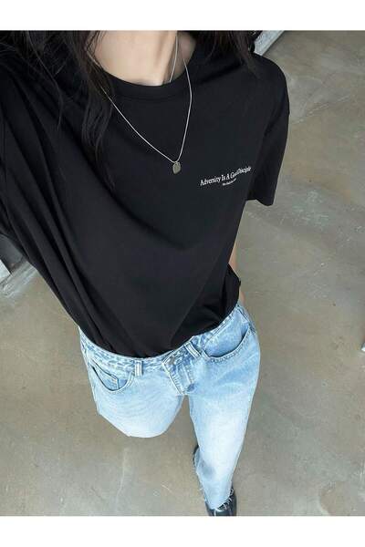 DAXİS Sportwear Company KADIN Baskılı Bisiklet Yaka Tişört