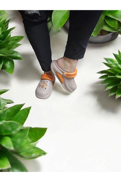 AkınalBella Eva Bear Sticker Detailed Loop Soft, Comfortable Sole Hospital, Nurse Slippers