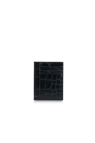GUARD Black Crocodile Print Leather Card Holder - Grd2403xw22223