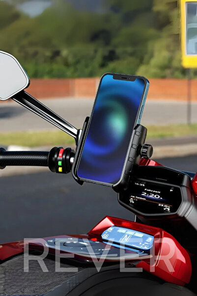 Rever Motosiklet Telefon Tutucu Gidon Ve Ayna Bağlantılı Motor Ve Bisiklet Uyumlu Telefon Tutucu