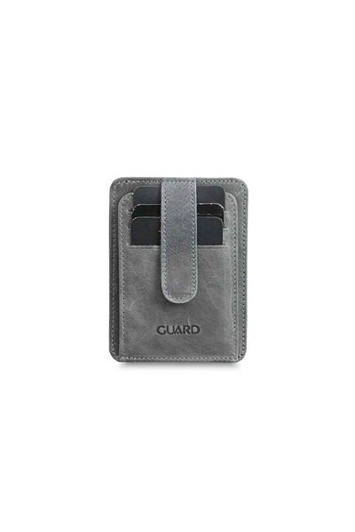 GUARD Vertical Crazy Grey Δερμάτινη θήκη για κάρτες - Grd2403xw22453