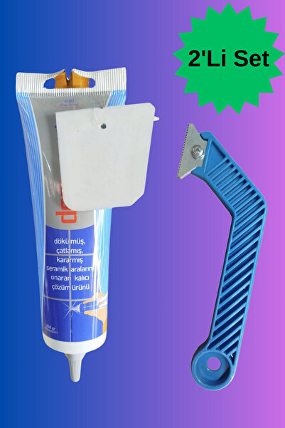 Genel Markalar 2'li Set Fayans Arası Gri Hazır Derz Dolgusu Derz Kazıyıcı Tem...
