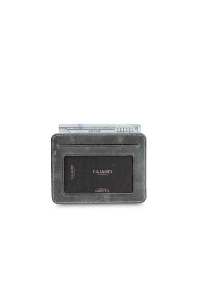 GUARD Vertical Crazy Grey Δερμάτινη θήκη για κάρτες - Grd2403xw22453