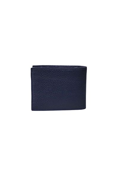 GUARD Navy Blue Genuine Leather Horizontal Model Men's Wallet - Grd2404088wt1830