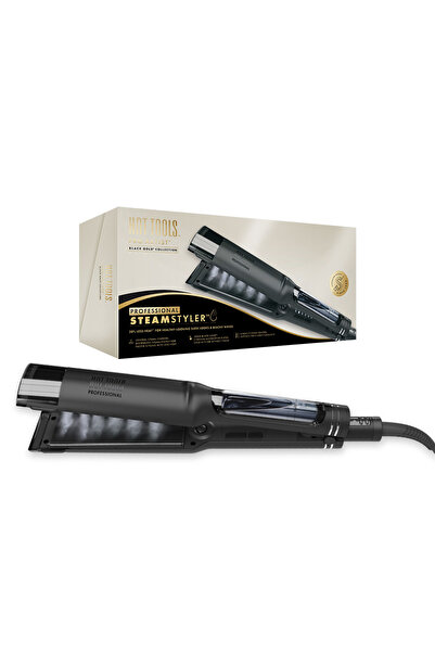 Hot Tools Ισιωτικό μαλλιών Steamstyler Steam, Pro Artist Black Gold Collection, 38 χιλ.