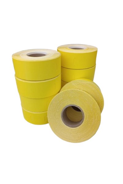 TOPTANTEK 38X100 mm Barcode Label Yellow Color Carton Thermal Roll 1 Roll 350 Pieces