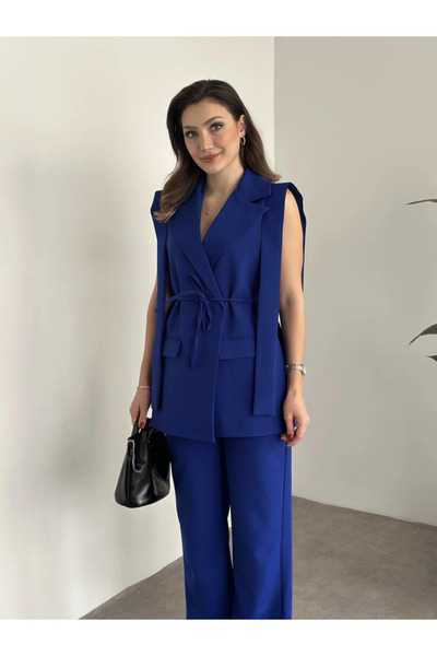 VOLT CLOTHİNG Women's Rope Tied Vest Suit