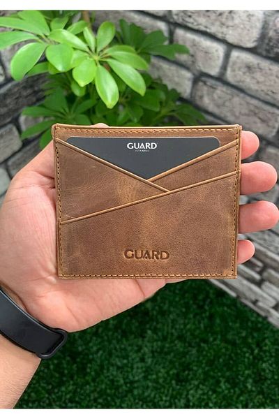 GUARD Θήκη για κάρτες Antique Tan από γνήσιο δέρμα - Grd2403xw22426