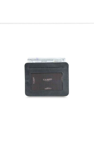 GUARD Μαύρη δερμάτινη κάθετη θήκη κάρτας Crazy - Grd2403xw22449