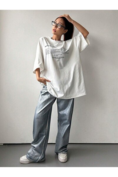 DAXİS Sportwear Company KADIN Baskılı Bisiklet Yaka Tişört