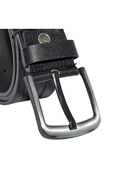 Süzer Deri Μαύρο Γνήσιο Δέρμα Μοντέλο 4,5 εκ. Αθλητική Τζιν Ζώνη - 500-61