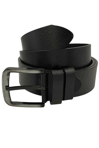 Süzer Deri 4.5 cm Black Genuine Leather Sports Belt - Single Layer Buffalo Leather