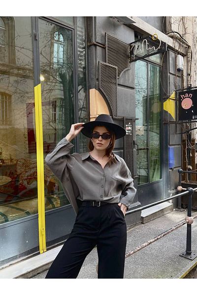 VOLT CLOTHİNG Cămașă modal oversize pentru femei