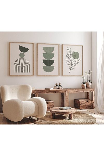 Dekorsiahome 3 Pcs Wood Frame Living Room Hall Kitchen Table Set Set3233