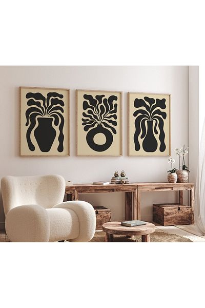 Dekorsiahome 3 Pcs Wood Frame Living Room Hall Kitchen Table Set Set3213