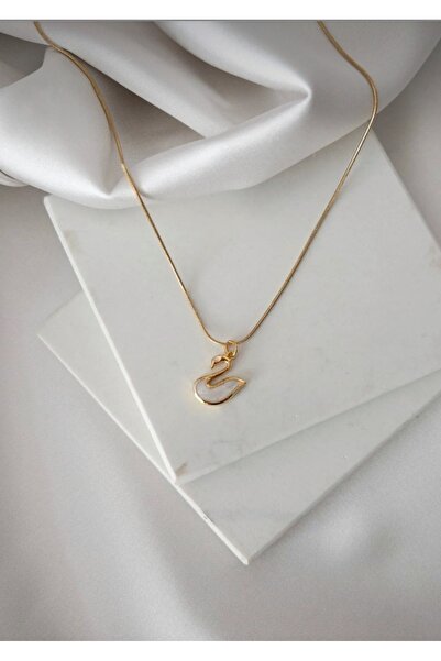 Asia by Leuvoié Asia By Leuvoie Çelik Altın Kaplama Kuğu Kolye