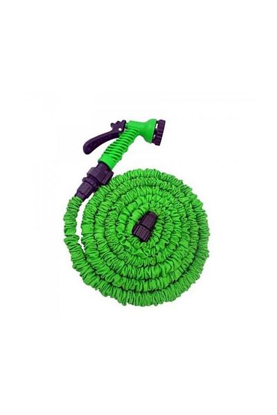 MACVI Furtun Extensibil de Gradina Macvi® cu Pistol Multifunctional pentru Udat, Lungime 30m, Verde