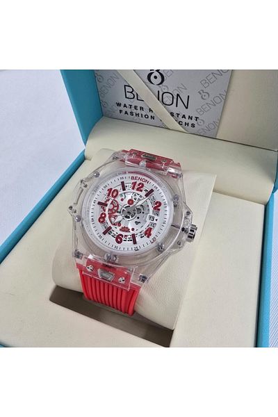 benon Men's watch, Benon design, Hublot, transparent rubber