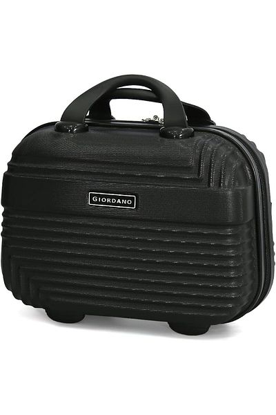 Giordano Hardshell Luggage (ABS) 5-piece Set With Tsa Lock, Black,
