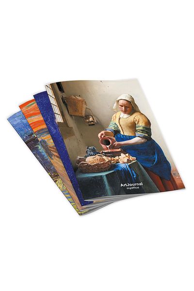 myoffice Σετ σημειωματάριων Art Journal 4 τεμαχίων - Α5 |   Ριγέ |   96 Σελίδες | Ράψιμο με σύρμα