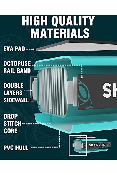 Skatinger 3 Yıl Garantili Sup Board Octopus Yoga Board 335x86x15 Stand Up Paddle Board Ultra Geniş Ve Stabil