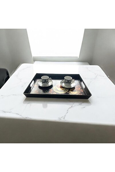 Revello TEPSİ SUNUM TEPSİSİ HEDİYELİK ÇEYİZ TEPSİSİ NİŞAN TEPSİSİ SÖZ TEPSİSİ BUGÜN KARGODA MODERN30X28 CM