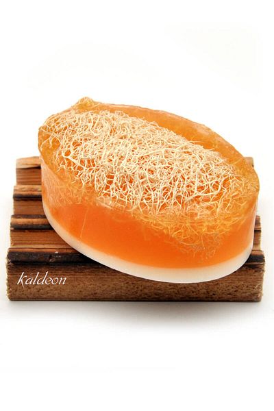 xdeonss صابون حليب الماعز والعسل الطبيعي المصنوع يدوياً من ألياف اليقطين 120 غ