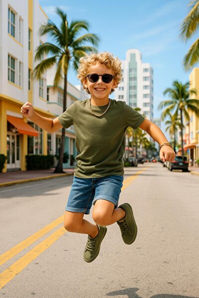 Cloise Χακί Παιδικό T-shirt Unisex |   100% βαμβάκι |