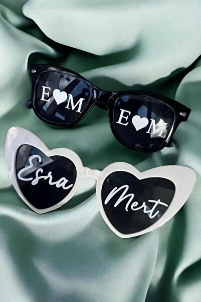 ÖZGÜL REKLAM Kişiye Özel Gözlük Camı Sticker / Gelin Damat Gözlüğü İçin Stick...