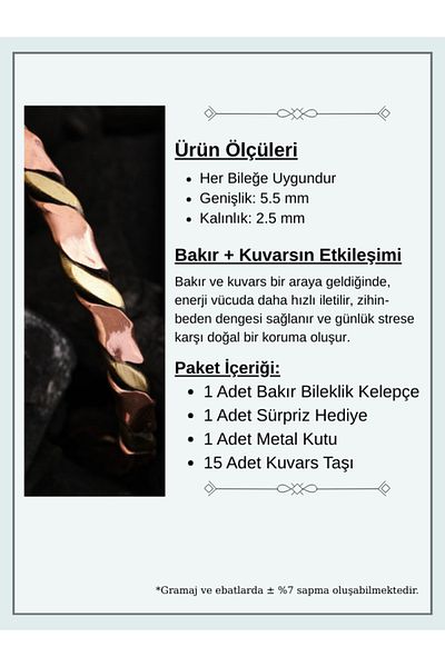 OSMANLI GÜMÜŞ Women's Copper Bracelet - Sirayet Women's Copper Handcuff Bracelet Bracelet