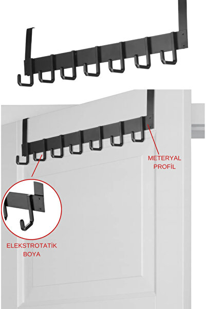SAY HOME KAPI ARKASI ASKI 7’Lİ (SİYAH)