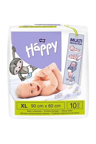 Happy Aleze Cearceaf Absorbant Pentru Protectie Pat, , 90x60 Cm, 10 Buc