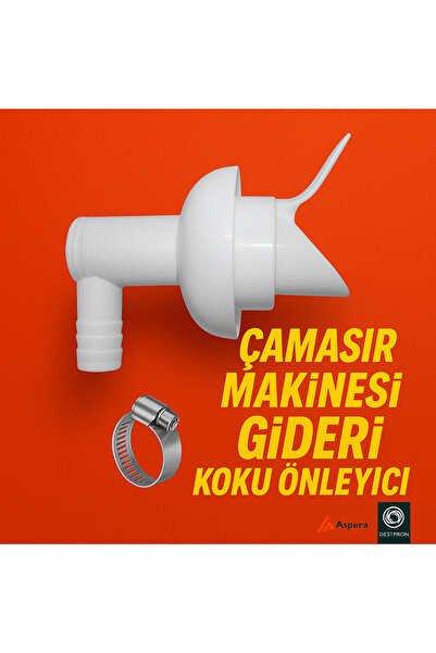 DESIPHON Çamaşır ve Bulaşık Makinesi Gider Koku Önleyici Çekvalf Adaptör Conta | Ø50 mm Haşere ve Koku Koruma