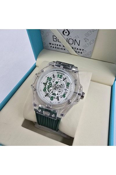 benon Men's watch, Benon design, Hublot, transparent rubber