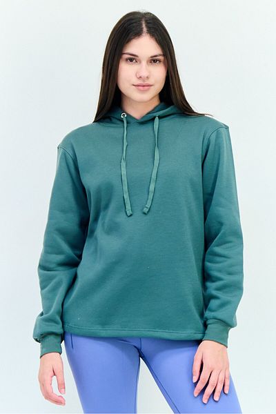 BSP Women Sportswear Fit Outdoor Hooded Sweatshirt, Green