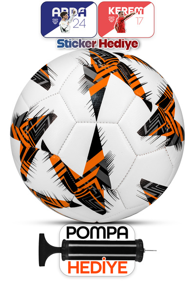 Telvesse Futbol Topu Europe Ligi Pompalı Set Dayanıklı Sert Zemin Halı Saha F...