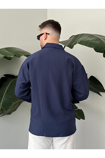 Quik-max Çizgili Oversize Gömlek