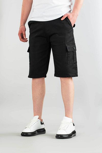 bombe Ανδρικό σορτς τσέπης από καμβά Lycra Cargo Basic Gabardine Bermuda