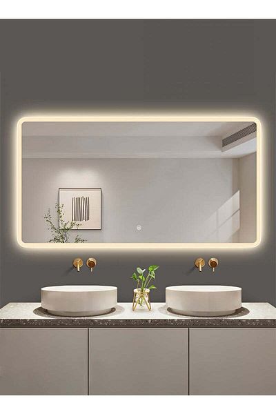 Taimi Bathroom Mirror With Touch Led Side Lights, 3 Colors For Bathroom Bedroom Vanity 130 X 80 Cm