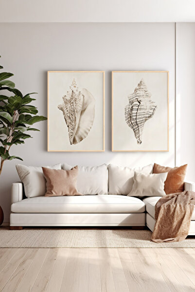 Artavessa 2 Parça Gerçek Ahşap Renkli Çerçeveli Tablo Seti - Model 30