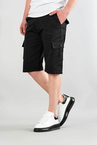 bombe Ανδρικό σορτς τσέπης από καμβά Lycra Cargo Basic Gabardine Bermuda