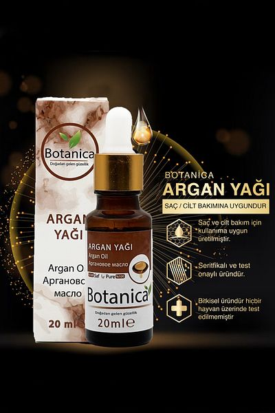 botanica Argan Yagi Hair Treatment Oil Hair Loss Acne Moisturizing Facial Rejuvenation Dandruff Beauty 20 ml