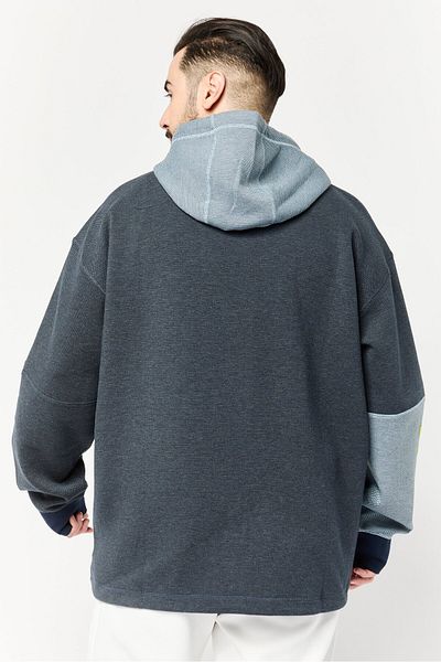 hoka Men Sportswear Fit Long Sleeves Outdoor Hoodies, Navy