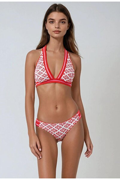 Kom Desenli Üçgen Bikini