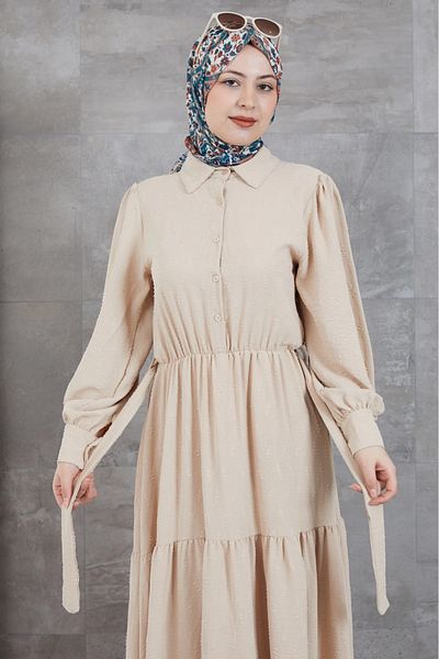 DAS KLEID Shirt Collar Belted Dress