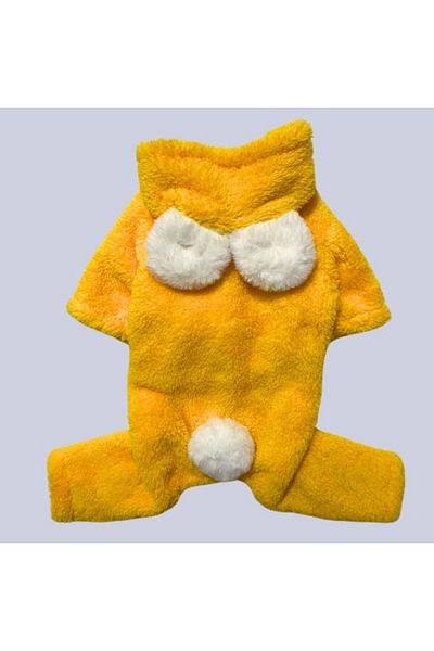 GedyCo Yellow Plush Small Breed Dog Jumpsuit